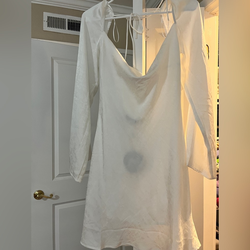 White Fox cowl dress